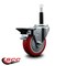 Service Caster 4'' Red Poly Swivel 3/4'' Expanding Stem Caster with Brake SCC-EX20S414-PPUB-RED-PLB-34 - alternate 2